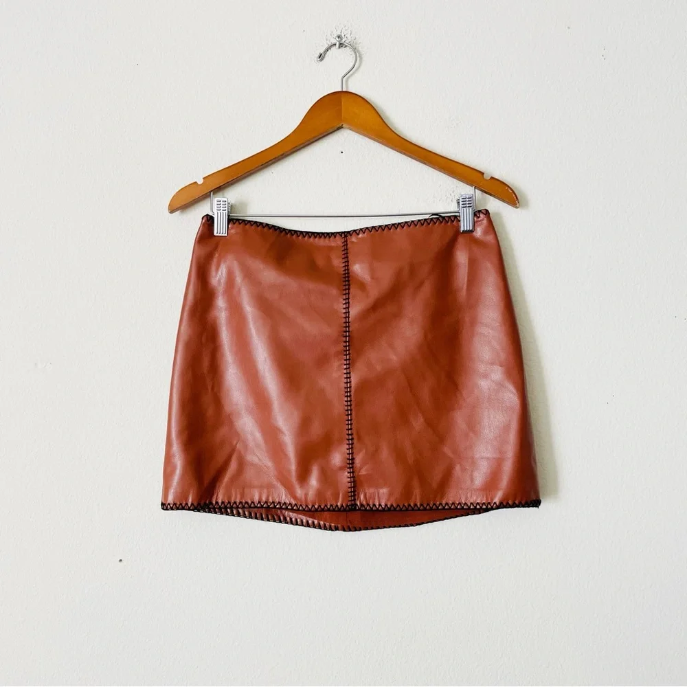 NWOT Amanda Uprichard MEDIUM Ginger vest and skirt set in Chestnut